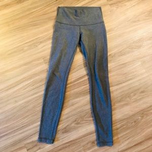 Lululemon Leggings Size 6 Grey Cotton EUC Ankle